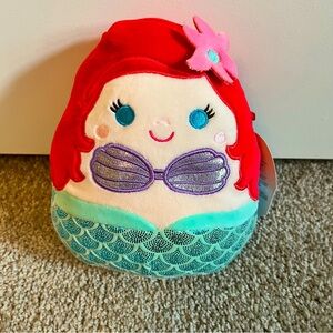 NWT Disney Princess Ariel Squishmallow 6.5” - Perfect Condition - Rare! 🧜‍♀️